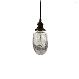 Pendant Lamps Japanese Brass Cracked Glass Hanging Lamp LED Loft Decor Vintage Light Dining Room Home Lighting Droplight Luminaire