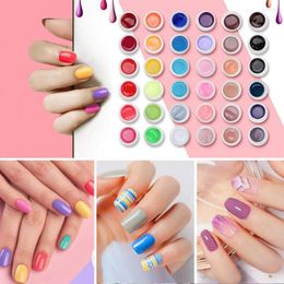 Nail Gel 5ml X 36 UV Set Pure Colour Smell-less Art Tips Extension Tool For Beauty
