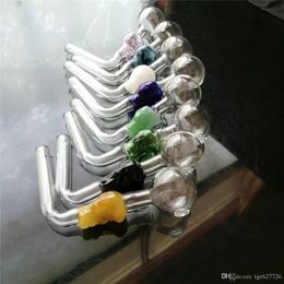 Bend the wok glass bongs accessories Glass Smoking Pipes Colourful mini multi-colors Hand Pipes Best Spoon