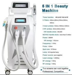 4 in1 Multi-function IPL tattoo removal machine vascular pigment acne therapy laser 5 Philtres OPT tattoo/ acne/pigment/wrinkle/vascular hair remove machine
