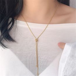 Fashion Adjustable 316L Titanium Steel Gold Chain Necklace Designer Woman Rose Gold Chokers Chains Necklaces for Women Party Friend Gift Punk Hiphop Jewelry 64CM