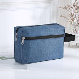 Cosmetic Bags Travel Waterproof Oxford Toiletry Wash Storage Hand Bag Women Men Large Double Layer Shaving Case Portable Shower Makeup