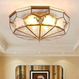 Ceiling Lights European Cone Copper LED Kids Room Living Balcony Vintage Indoor Deckenleuchten