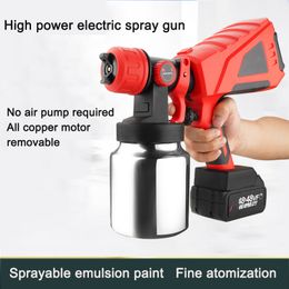 1000ml Lithium Electric Spray Gun Handheld High Power Electric Paint Sprayer Cordless Home DIY Easy Spraying With 1pcs Battery