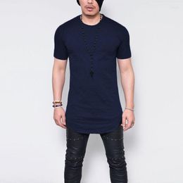 Men's T Shirts MRMT 2022 Brand Men's Shirt Round Neck Solid-colored T-shirt For Male Round-neck Medium And Long Section T2708