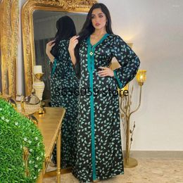 Ethnic Clothing Middle Eastern Print Dresses For Women Kaftan Morocco Abaya Dubai Turkey Islamic Arabic Muslim Long Dress Robe Longue Femme