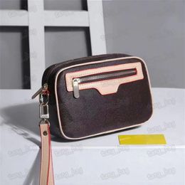 Designer Women Man Camera Clutch Bags Brown Floral Plaid Handbags Purse Wallets217l