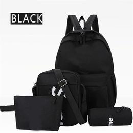 Men's And Women's Backpack Female Korean Version Of The New College Wind Backpack Campus Leisure Wild High School Studen234D