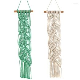 Decorative Figurines Hand-woven Pendant Macrame Wall Hanging Art Woven Tapestry Bohemian Crafts Decoration Gorgeous For Home Bedroom