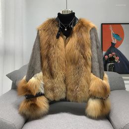 Women's Fur Winter Red Whole Mink Coat Women Female 2022 Luxury Genunie Leather Jacket Locomotive Streetwear