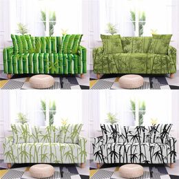 Chair Covers High-Grade 1/2/3/4 Seaters 3D Bamboo Print Elastic Sofa Cover Stretch Couch For Living Room Spandex Protector Slipcovers