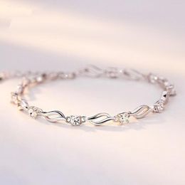 Bangle Chain Bracelet Adjustable Rhinestone Solid Beautiful