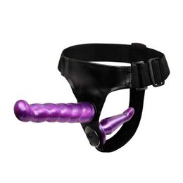 Beauty Items Strap on Double Dildo Realistic Masturbation Anal Plug Ultra Elastic Harness Belt Wearable Penis sexy Toys For Lesbian Woman