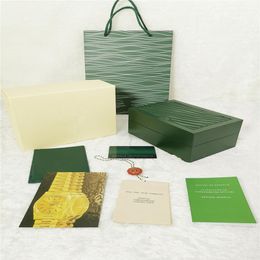 Selling Quality Watches Boxes Green Watch Original Box Papers Card Big Certificate Handbag 0 8KG For 126610 126710 124300 Wris2854