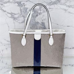 Womens Ophidia totes bags designer mens shopping bags double g handle handbags woman business handbag green beige web shoulder bag251M