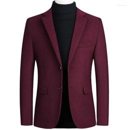 Men's Suits M.Y.FANTASY 2022 Fashion Mens Coats And Jackets Male One Piece Blazer Top Wool Blends Suit Men Jacket Spring Smart Casual Coat S