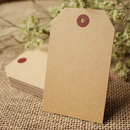 Brown Paper Tag Blank Card Custom Vintage Personality Writable Bookmark Brand Logo Printing A357