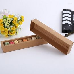 Gift Wrap 10Pcs/Lot Macarons Box Cake Chocolate Muffin Biscuits Boxes 24 4.5 4cm Kraft Paper Container Event Party Supplies Dec