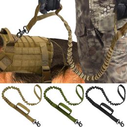 Dog Collars Tactical Bungee Leash Nylon Military No- Pull Training Leads Elastic Pet For Medium Large Walking
