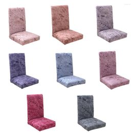 Chair Covers Real Velvet Fabric Cover Super Soft Luxury Office Seat Thick Stretch Dining Room El Banquet Restaurant