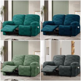 Chair Covers 1 2 Seater Jacquard Recliner Sofa Cover Elastic Non-slip Slipcover Solid Colour Lazy Boy Armchair Furniture Protector