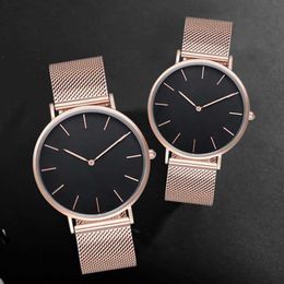 2021 3A top brands send original gift box brand watches for men and women high quality stainless steel mesh belt couple simple 40m246F