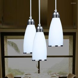 Pendant Lamps Restaurant Droplight Contracted And Contemporary Chandelier Three Meals Chandeliers Wholesale Glass Lanterns