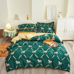 Bedding Sets Girls Boys Small Fresh Princess Style Aloe Cotton Four-piece Set Light Luxury