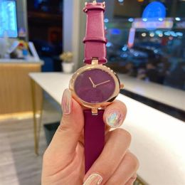 Women Watch Lady Size 26mm Girl Sapphire Glass Wristwatch leather small face watches215s