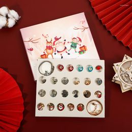 Charm Bracelets Christmas Beaded Children 2Pcs Bracelet DIY Colorful Bead Jewelry Accessories Set 24 Calendar Countdown Gift Box Packaging