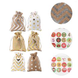 Christmas Decorations 1 Set Delicate Xmas Candy Bag Funny Drawstring Sweets Portable Gift Pouch