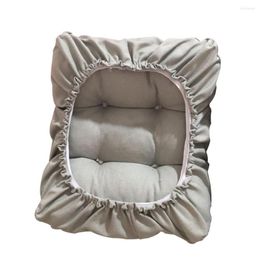 Chair Covers 2022 Simple And Modern 5 Colors Cloth Rectangle Bar Stool Cushion Solid Color Seat Pad Cover With Elastic