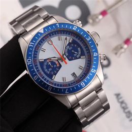 2020 Top Quality Men Fashion Watch Stainless Steel All Subdial Work Chronograph Heritage Japan VK Quartz Movement Male Sport Desig281r