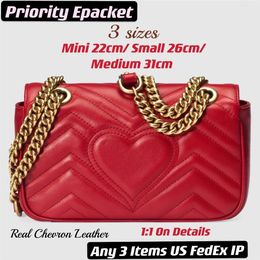 3 Sizes Marmont Collection Shoulder Bags Black Dusty Pink Brown Red White 5 Colours On Point Details Genuine Leather Crossbody302s