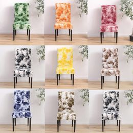 Chair Covers Modern Graffiti Cover Solid Printing Flexible Elastic Spandex Seat Case Wedding Banquet Party Home Decoration