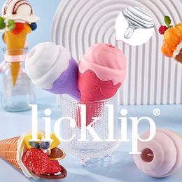 Beauty Items Licklip Ice Cream Vibration Tongue Oral Licking Vibrator Vagina Nipple Sucking G Spot Clitoris Stimulate Masturbation Adult Toys