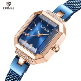 cwp RUIMAS Women's Quartz Watches Mesh Strap Simple Analogue Wristwatch Woman Ladies Luxury Top Brand Watch Relogio Feminino Cl294I