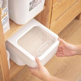 Storage Bottles 5KG Insect-Proof Home Rice Bucket For Kitchen Grain Flour Box Moisture Resistant Sealed Nano Food Container
