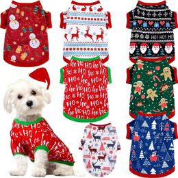Dog Apparel Christmas Clothes Pet Clothing For Small Medium Dogs Year Puppy Vest Shirt Chihuahua Poodle Teddy Outfit