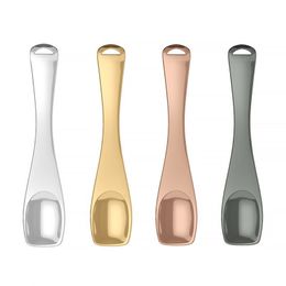 Metal Face Cream Spoon Party Favour Portable Skin Care Beauty Cosmetic Spatula Spoons Eye Creams Stick RRA838