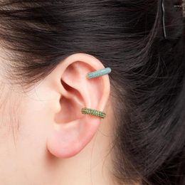 Backs Earrings 2022 Arrival Multicolor CZ Crystal Ear Cuff Stackable C Shaped Clips No Pierced Cartilage Earring For Women Earcuffs
