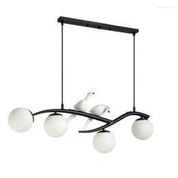 Pendant Lamps Nordic Bird Led Light Black Gold Dining Room Restaurant Chandelier Designer Living Decoraton