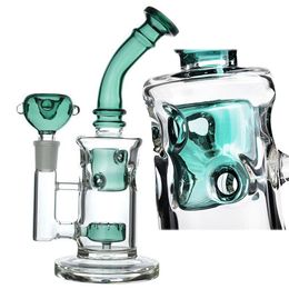 Klein Recycler Dab Rigs Hookahs Glasses Water Bongs Smoke Glass Oil Burner Pipe Percolator With 14mm Joint