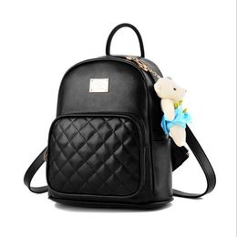 lady Backpack Lady pu Leather fashion Mini Classics Women backpacks Kids Girl School Bag Shoulder Purse bags216S