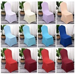 White Polyester Spandex Wedding Party Chair Covers for Weddings Banquet Folding Hotel Events Decoration ss1230