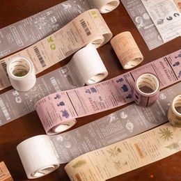 Gift Wrap 2 Pcs Vintage Ticket Masking Litmus Paper/Washi Tape Art Bills Decorative Adhesive Diy Scrapbooking Material Stickers Label