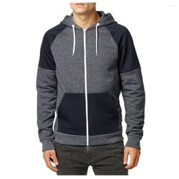 Men's Hoodies Coats And Jackets Fashion Mens Autumn Winter Long Sleeve Jacket Hooded Sportswear Zipper Hoodie Pullover Blouse Nice