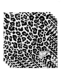 Table Napkin Black And White Leopard Skin Texture Napkins Cloth Set Tea Towels Birthday Wedding Party Decoration