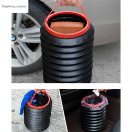 Retractable Folding Car Trash Bin Vehicle Garbage Dust Case water storage buckets for cars outdoor fishing buckets Trash Can