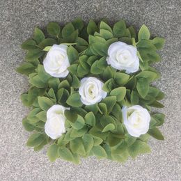 Decorative Flowers 40X40Cm Flower Panel For Wall Handmade With Artificial Silk Wedding Decor Baby Shower Party